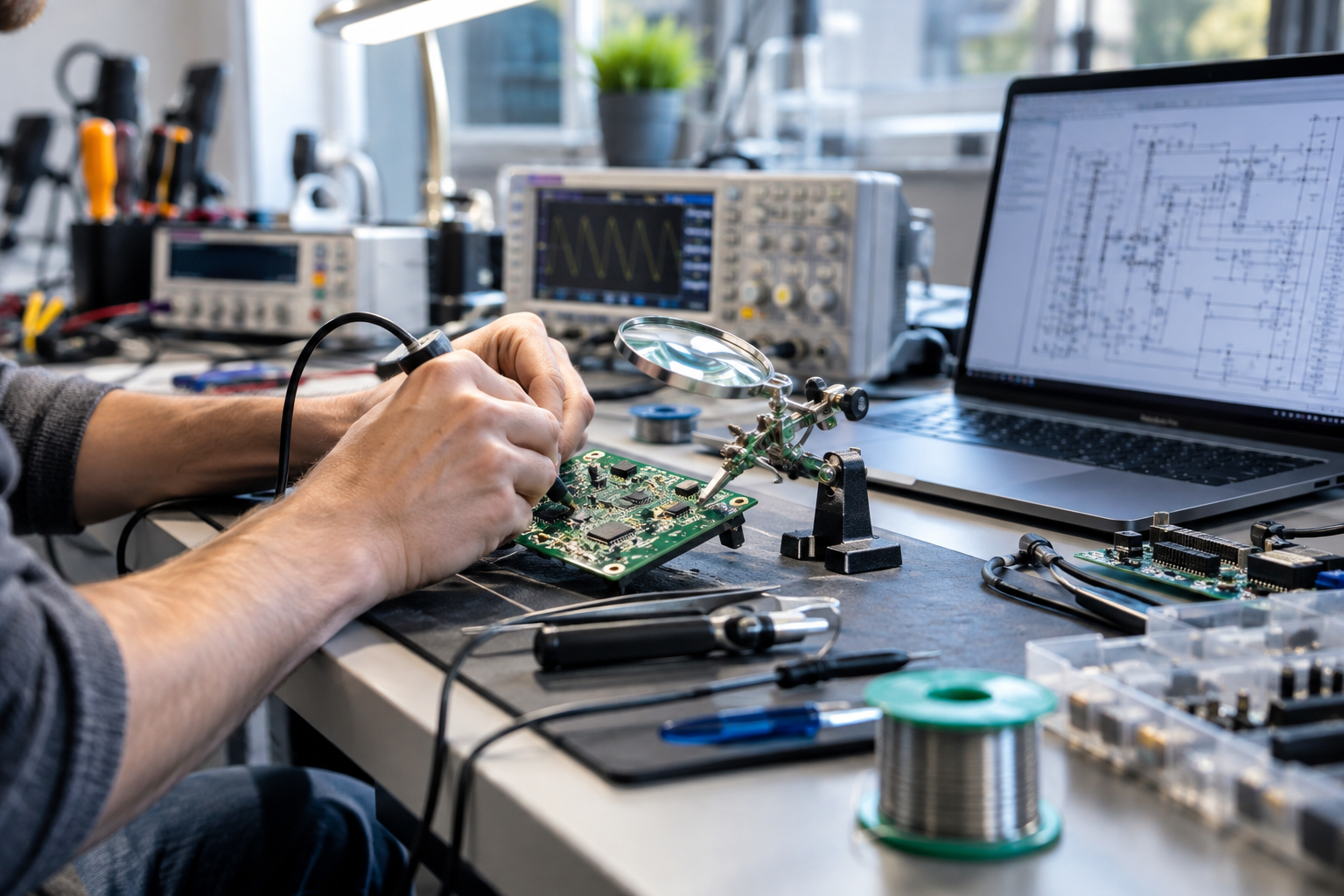 Hands-on engineering electronics project workbench