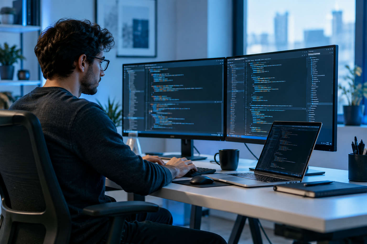 Programming and interface development workspace